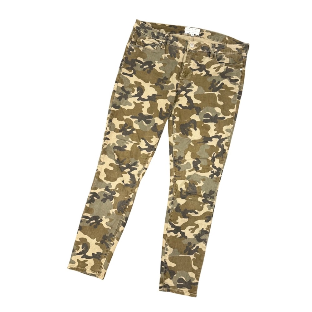 Kendall & Kylie Women 29 Camo Skinny Jeans Y2K Streetwear Army Green Pants